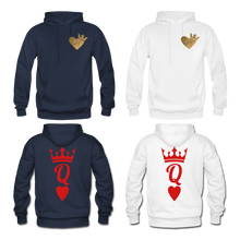 Cargar imagen en el visor de la galería, K and Q of Hearts Matching Hoodies