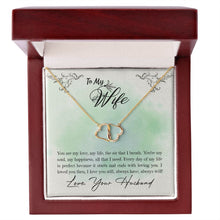Cargar imagen en el visor de la galería, Intertwined Everlasting Love Solid 10k Gold Diamond Necklace - To My Wife