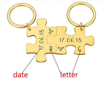 Cargar imagen en el visor de la galería, Custom Matching Puzzle Piece Keychain Set