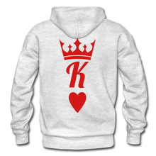 Cargar imagen en el visor de la galería, K of Hearts Hoodie - light heather gray