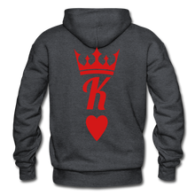 Cargar imagen en el visor de la galería, K of Hearts Hoodie - charcoal gray
