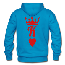 Cargar imagen en el visor de la galería, K of Hearts Hoodie - turquoise