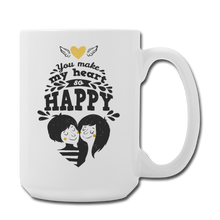 Cargar imagen en el visor de la galería, You Make My Heart So Happy Mug 15 oz - white