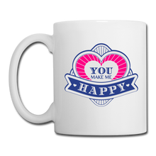 Cargar imagen en el visor de la galería, RIGHT - You Make Me Happy Mug - white