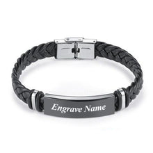 Cargar imagen en el visor de la galería, Custom Braid Woven Leather Bracelet