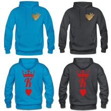 Carica l&#39;immagine nel visualizzatore di Gallery, K and Q of Hearts Matching Hoodies
