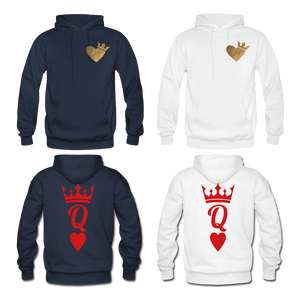 K and Q of Hearts Matching Hoodies