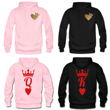 Carica l&#39;immagine nel visualizzatore di Gallery, K and Q of Hearts Matching Hoodies
