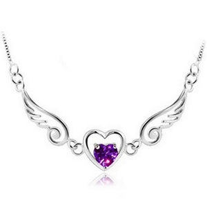 Angel Wings Heart Necklace