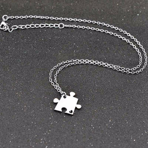 4 Piece Interlocking Puzzle Necklace set