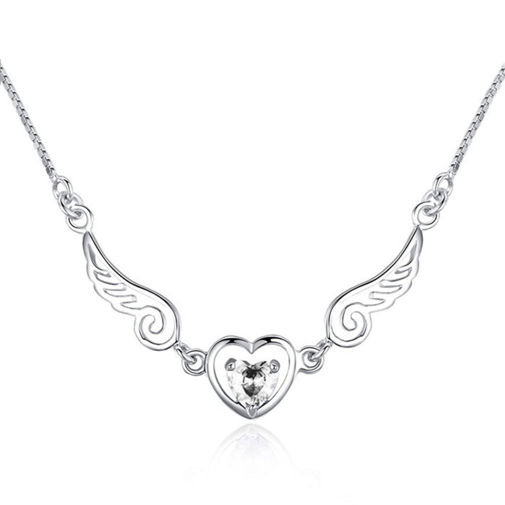 Angel Wings Heart Necklace