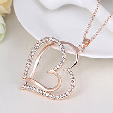 Carica l&#39;immagine nel visualizzatore di Gallery, Double Heart Necklace
