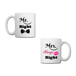 Mr. Right/Mrs. Always Right Mugs