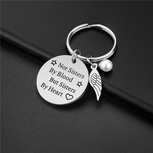 Sisters By Heart Keychain