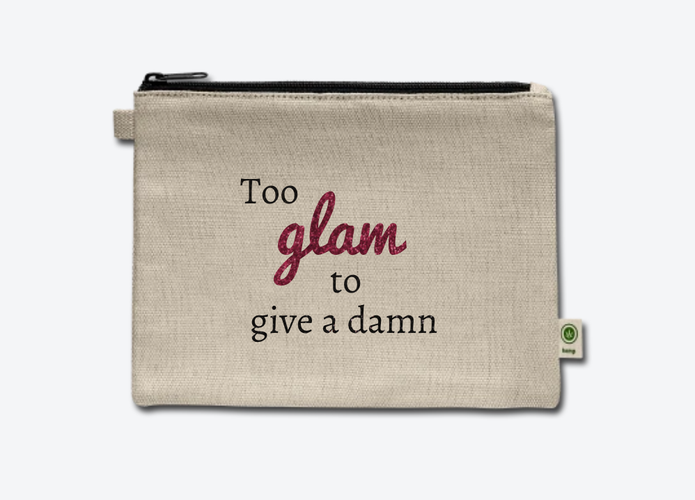 Too glam Carry All Hemp Pouch