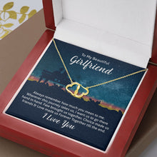 Load image into Gallery viewer, Intertwined Everlasting Love Solid 10k Gold Diamond Necklace - To My Girlfriend
