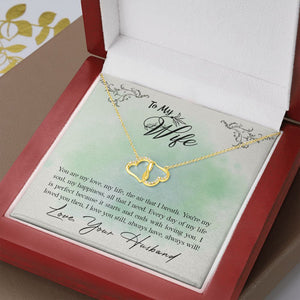 Intertwined Everlasting Love Solid 10k Gold Diamond Necklace - To My Wife