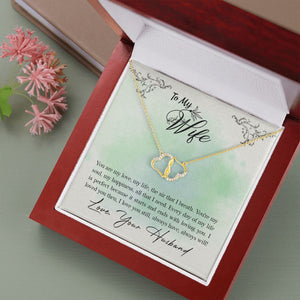 Intertwined Everlasting Love Solid 10k Gold Diamond Necklace - To My Wife