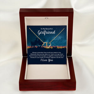 Intertwined Everlasting Love Solid 10k Gold Diamond Necklace - To My Girlfriend