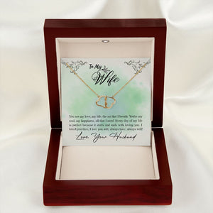 Intertwined Everlasting Love Solid 10k Gold Diamond Necklace - To My Wife