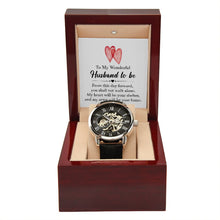 Load image into Gallery viewer, Men&#39;s Openwork Watch - Husband to be
