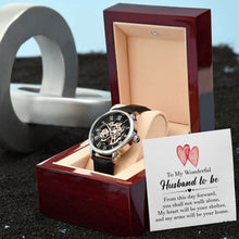 Load image into Gallery viewer, Men&#39;s Openwork Watch - Husband to be
