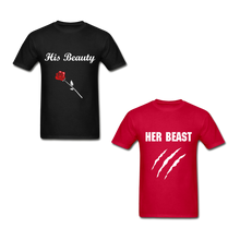 Load image into Gallery viewer, His Beauty and Her Beast Adult Tagless T-Shirts
