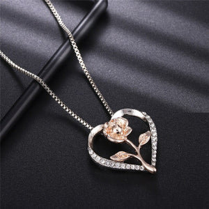 Rose Heart Necklace