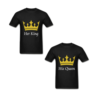 Her King & His Queen Adult Tagless T-Shirts