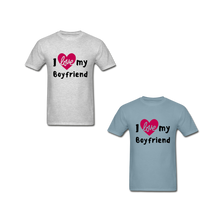 Load image into Gallery viewer, I Love My Girlfriend/Boyfriend Adult Tagless T-Shirts
