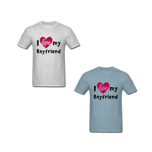 I Love My Girlfriend/Boyfriend Adult Tagless T-Shirts