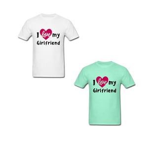 I Love My Girlfriend/Boyfriend Adult Tagless T-Shirts