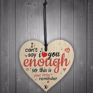 I Love You Wooden Hanging Heart