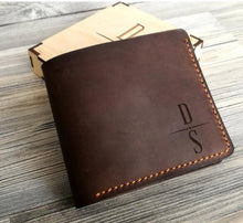 Carica l&#39;immagine nel visualizzatore di Gallery, Personalized Monogram Leather Wallet
