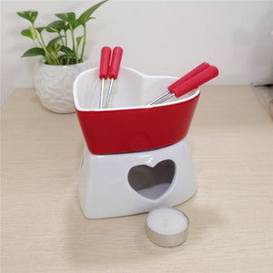 Heart Shaped Fondue Set