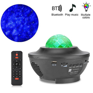 Starry Sky & Ocean Waves Projector with Bluetooth Speaker