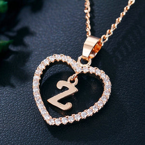 Initial Heart Pendant Necklace