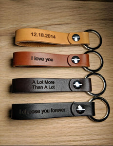 Personalized Leather Keychain