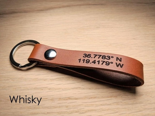 Personalized Leather Keychain