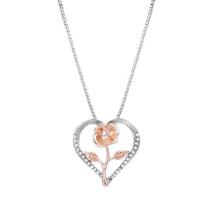 Rose Heart Necklace