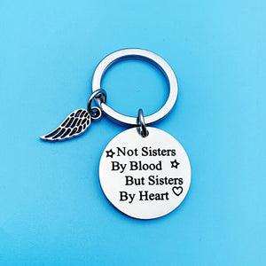 Sisters By Heart Keychain