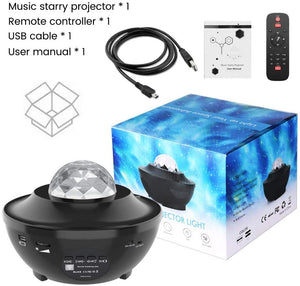 Starry Sky & Ocean Waves Projector with Bluetooth Speaker