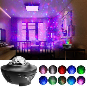 Starry Sky & Ocean Waves Projector with Bluetooth Speaker