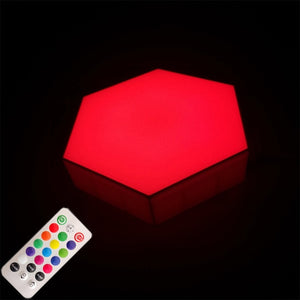 Multi-coloured LED Touch Sensitive Hexagon Lamp