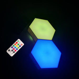 Multi-coloured LED Touch Sensitive Hexagon Lamp