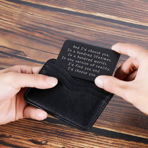 Engraved Wallet Insert