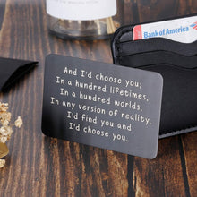 Carica l&#39;immagine nel visualizzatore di Gallery, Engraved Wallet Insert
