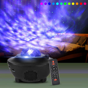 Starry Sky & Ocean Waves Projector with Bluetooth Speaker