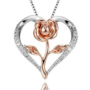 Rose Heart Necklace