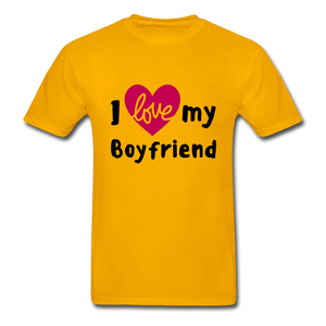 I Love My Girlfriend/Boyfriend Adult Tagless T-Shirts